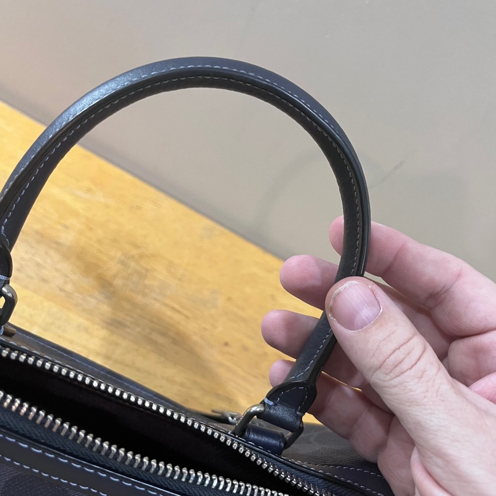 Coach Rowan Satchel Dark Denim Signature Leather Crossbody Bag CM280 Luxury - Picture 12 of 14